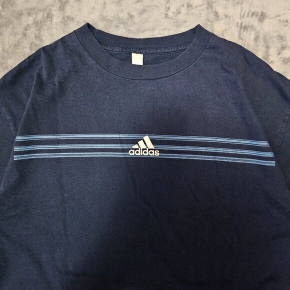 Adidas Men's Center Logo T-Shirt Y2K Vibe NO TAG Fits like REGULAR MEDIUM - Picture 3 of 6
